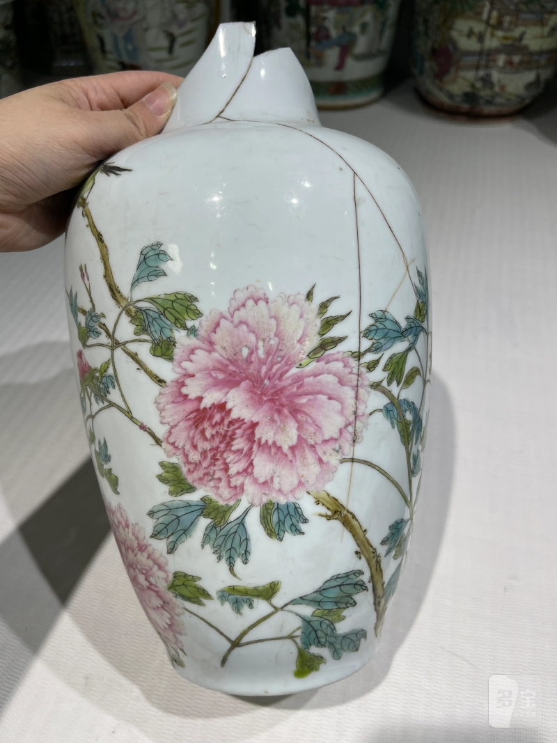清代 粉彩花鸟纹瓶一组二十一件 - 图83